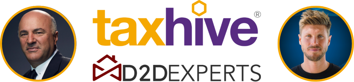 Tax Hive and D2D Logo with Kevin O'Leary